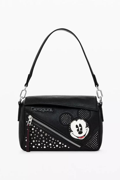 Desigual Women’s Black Print Handbag with Adjustable Shoulder Strap – Fall/Winter Chic