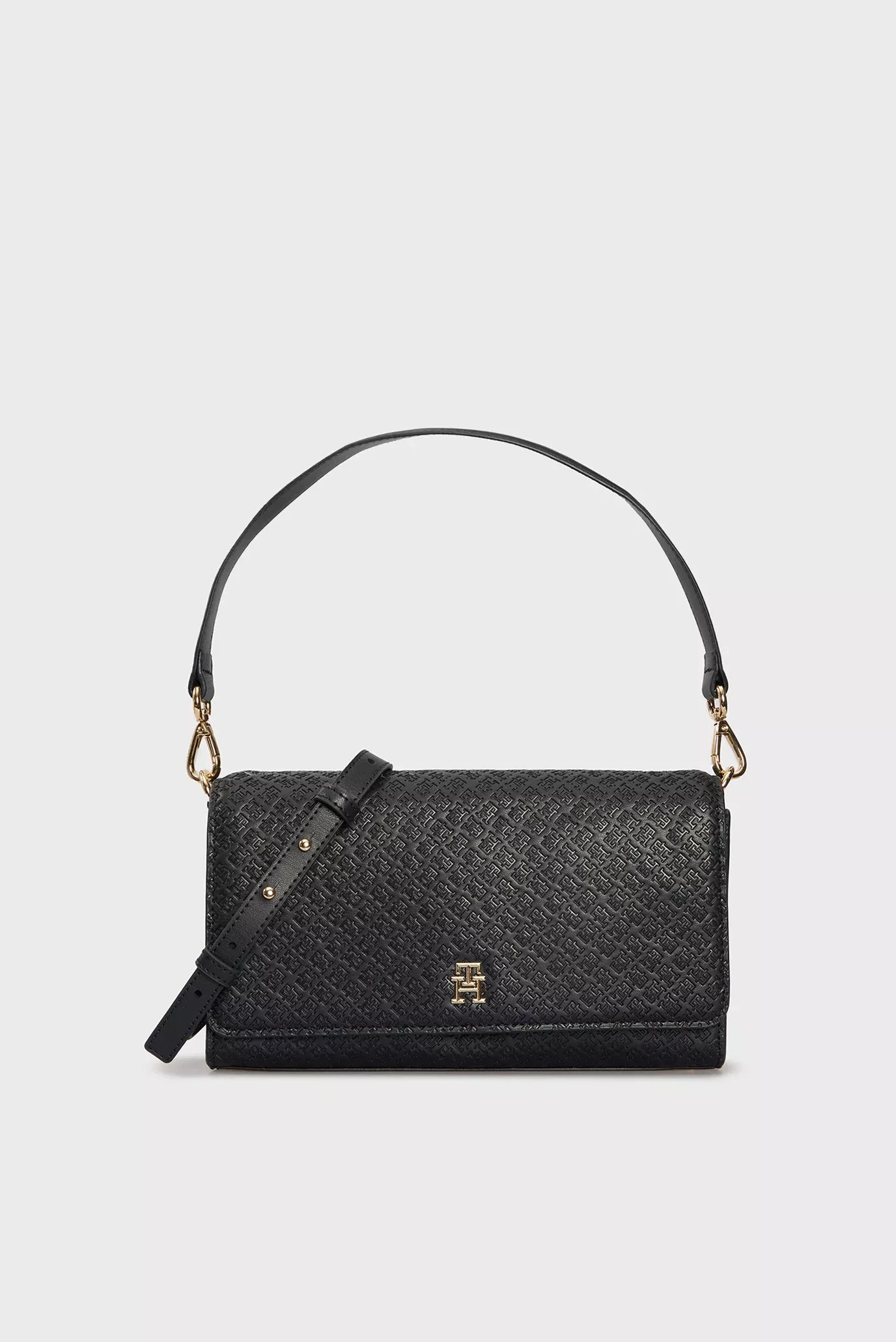 Tommy Hilfiger Women’s Medium Black Bag – 100% Polyurethane, Spring/Summer Bag