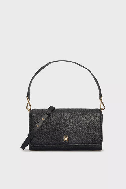 Tommy Hilfiger Women’s Medium Black Bag – 100% Polyurethane, Spring/Summer Bag