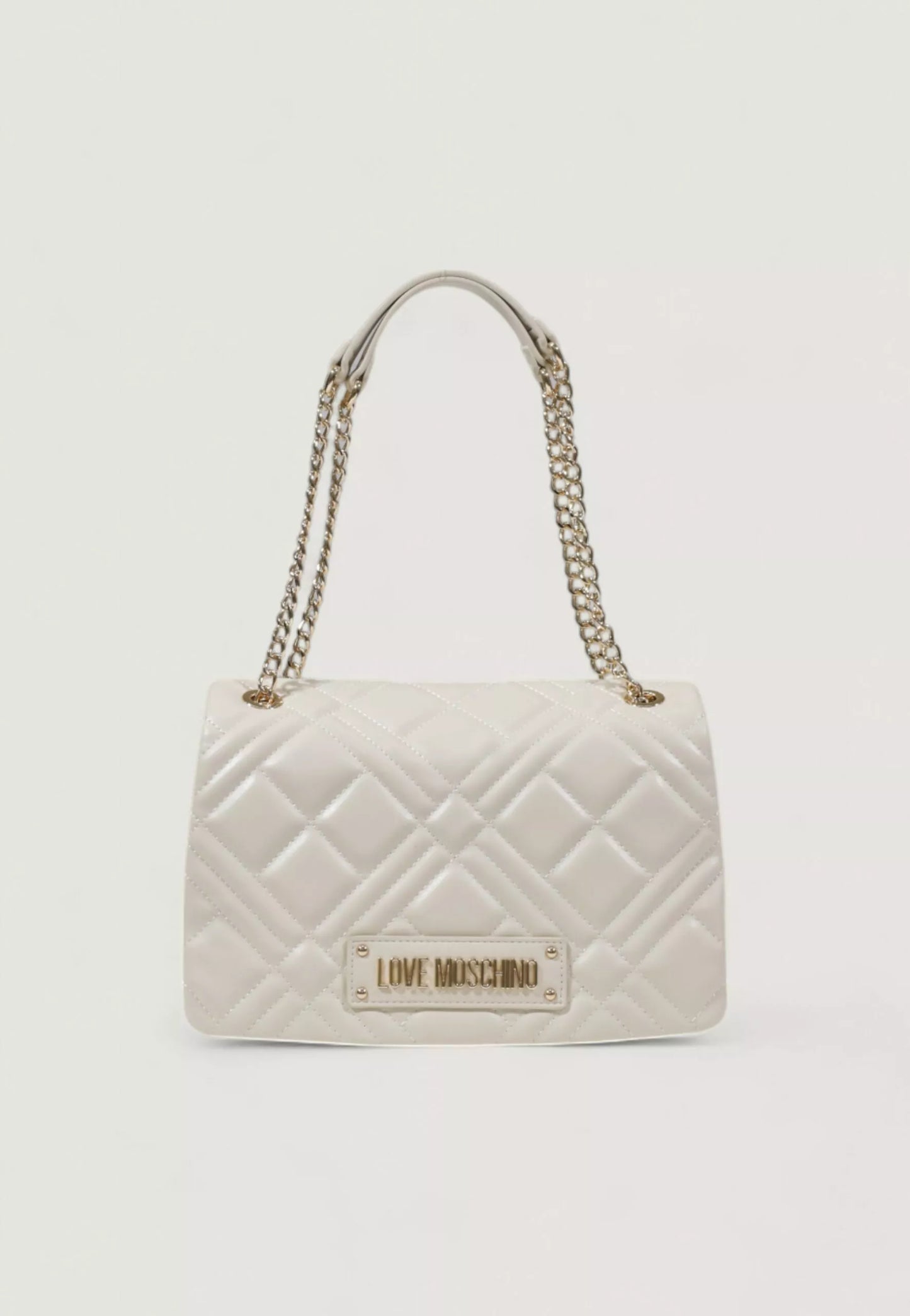 Love Moschino Women’s Beige and Black Shoulder Bag – Spring/Summer Collection