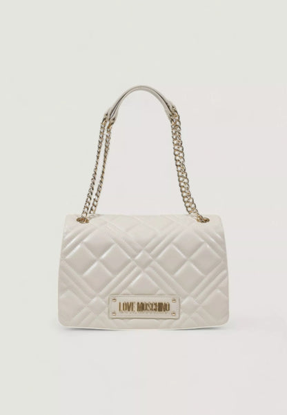 Love Moschino Women’s Beige and Black Shoulder Bag – Spring/Summer Collection