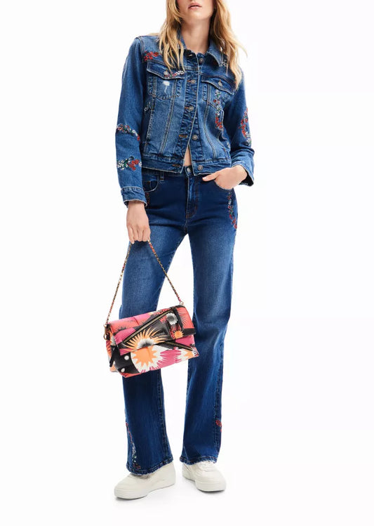 Desigual Convertible Shoulder Bag with Chain Strap – Versatile & Stylish