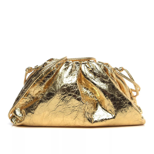Bottega Veneta Gold Leather Wallet