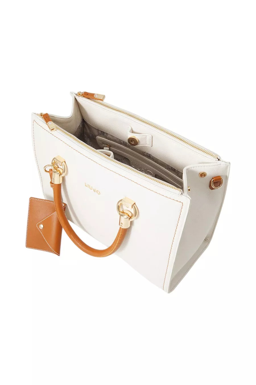 Liu Jo Women’s Plain White Handbag with Zip Fastening