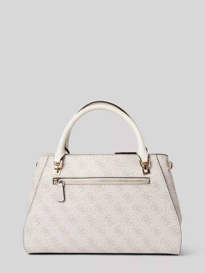 GUESS Women’s Pink Printed Handbag with Detachable Shoulder Strap – Stylish & Versatile