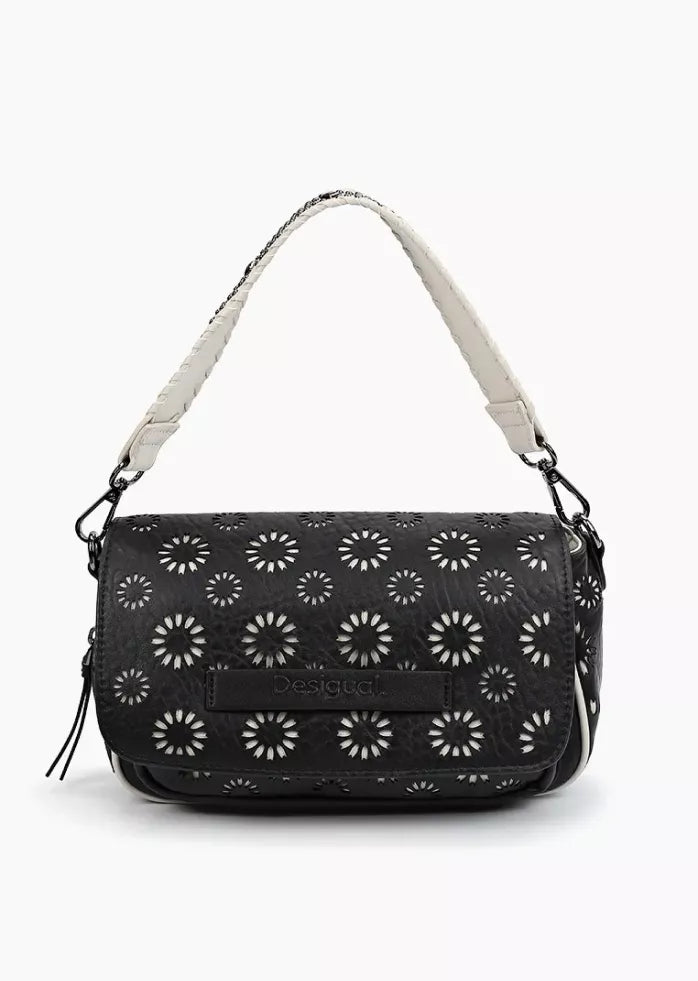 Desigual Versatile Shoulder Bag with Adjustable Straps and Multiple Compartments