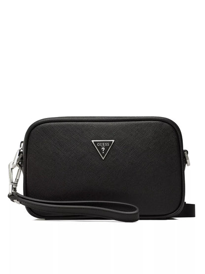 GUESS Men’s Black Shoulder Bag – Sleek Everyday Crossbody for Modern Style