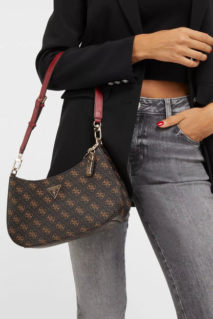 GUESS Women’s Brown Printed Shoulder Bag – Fall/Winter Premium Collection