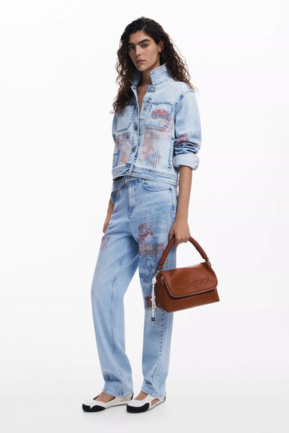 Desigual Women’s Brown/Black Handbag with Zip Closure