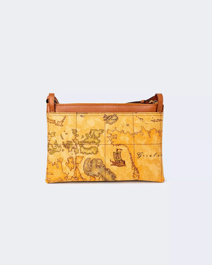 Alviero Martini Prima Classe Women’s Beige Leather Bag with Zip and Lined Interior