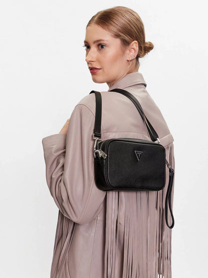 GUESS Men’s Black Shoulder Bag – Sleek Everyday Crossbody for Modern Style