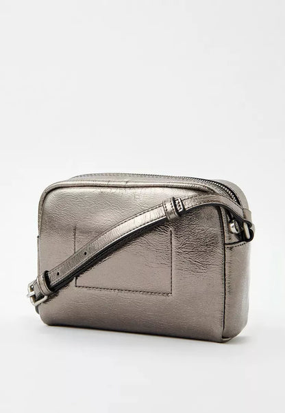 Calvin Klein Women’s Silver Handbag – Premium Polyurethane | Fall/Winter Collection | Elegant & Versatile Everyday Bag