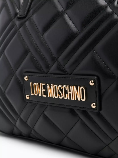 Love Moschino Women’s Black Handbag – Elegant Zip Closure