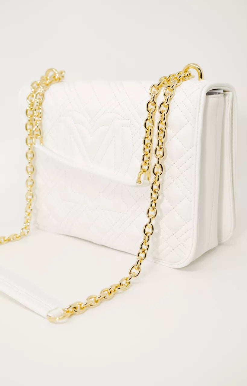 Love Moschino Women’s White Bag – Elegant & Chic Faux Leather