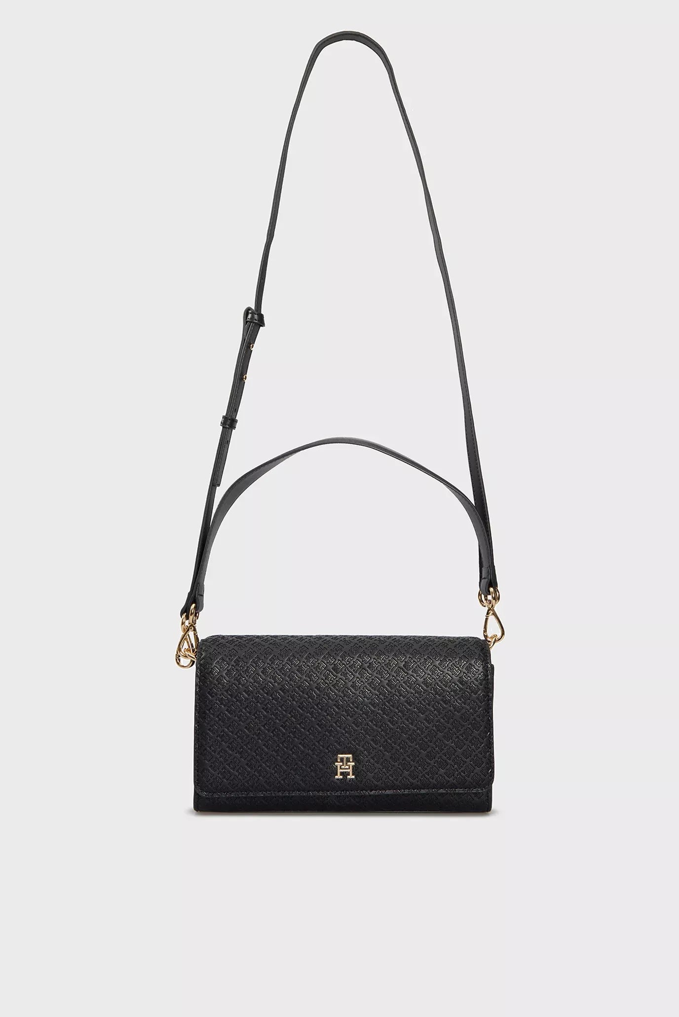 Tommy Hilfiger Women’s Medium Black Bag – 100% Polyurethane, Spring/Summer Bag