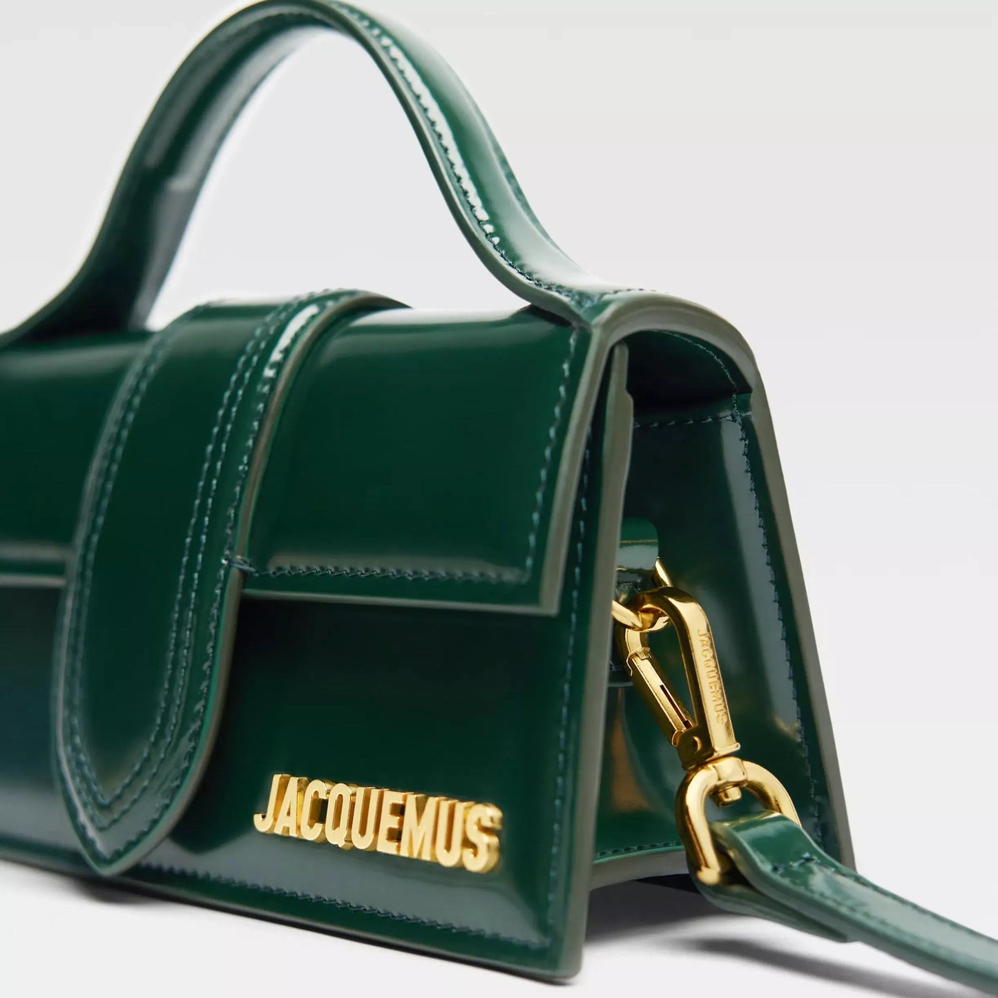 Jacquemus Green Leather Shoulder Bag – Designer Compact Luxury Handbag