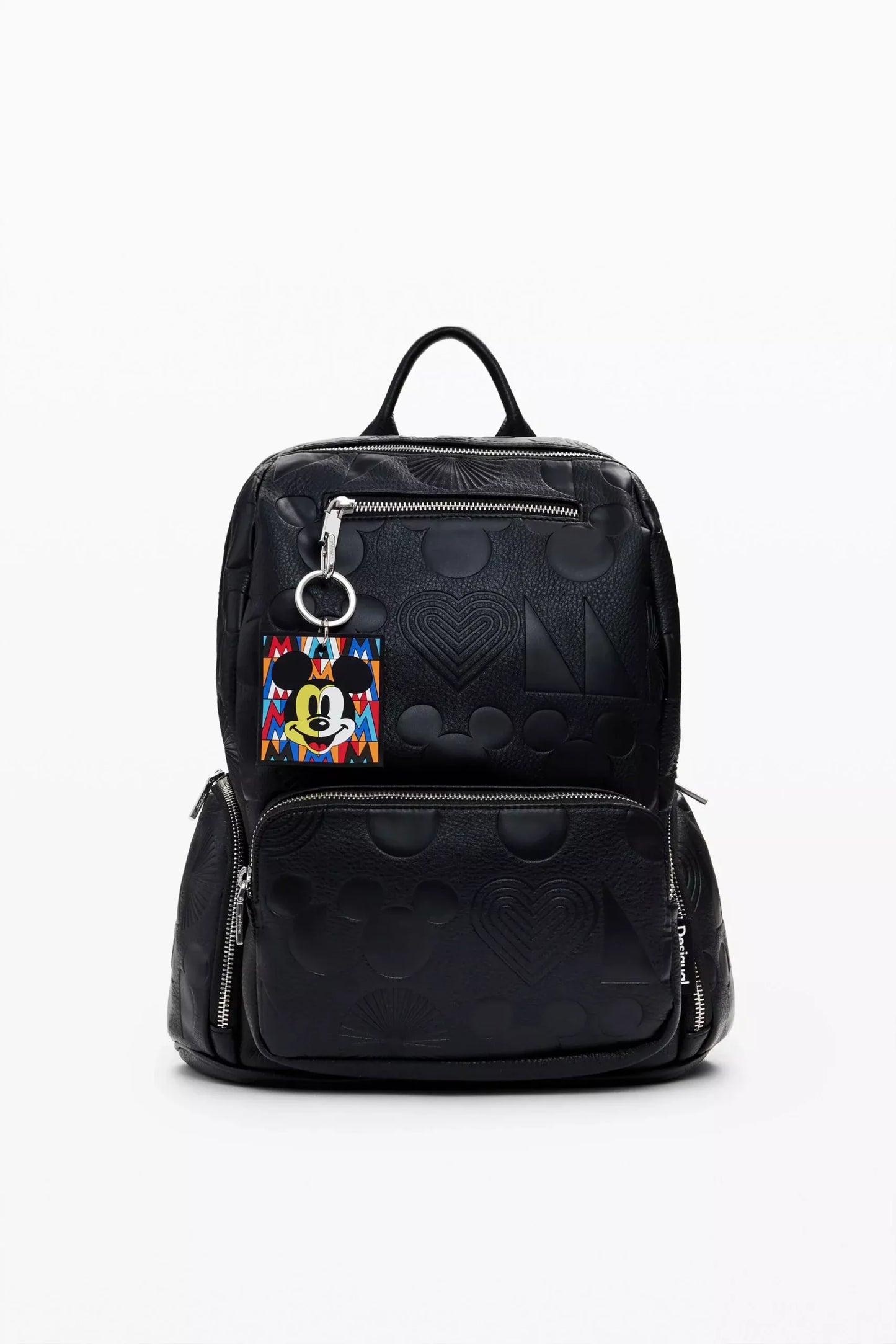 Desigual Women’s Black Rucksack with Zip Pockets – Sleek Spring/Summer Backpack