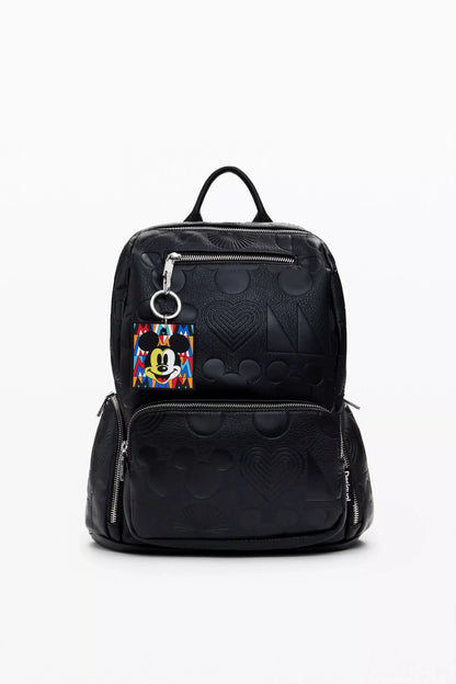 Desigual Women’s Black Rucksack with Zip Pockets – Sleek Spring/Summer Backpack