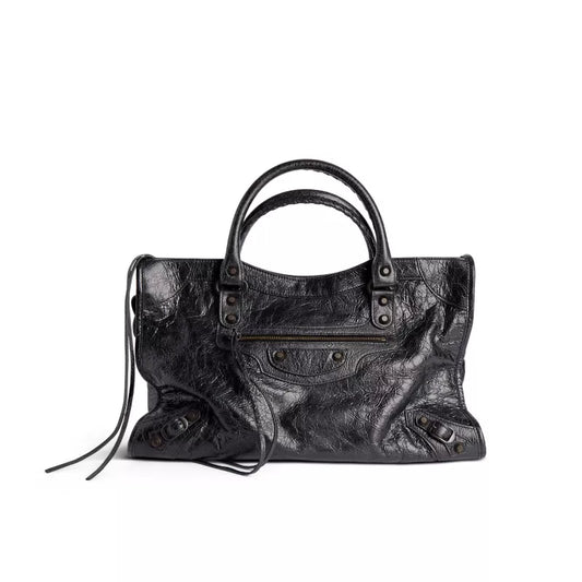 Balenciaga Le City Medium Shoulder Bag – Luxury Lambskin Designer Handbag