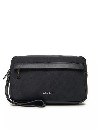 Calvin Klein Men’s Pochette & Beauty Bag – Sleek Polyurethane Organizer