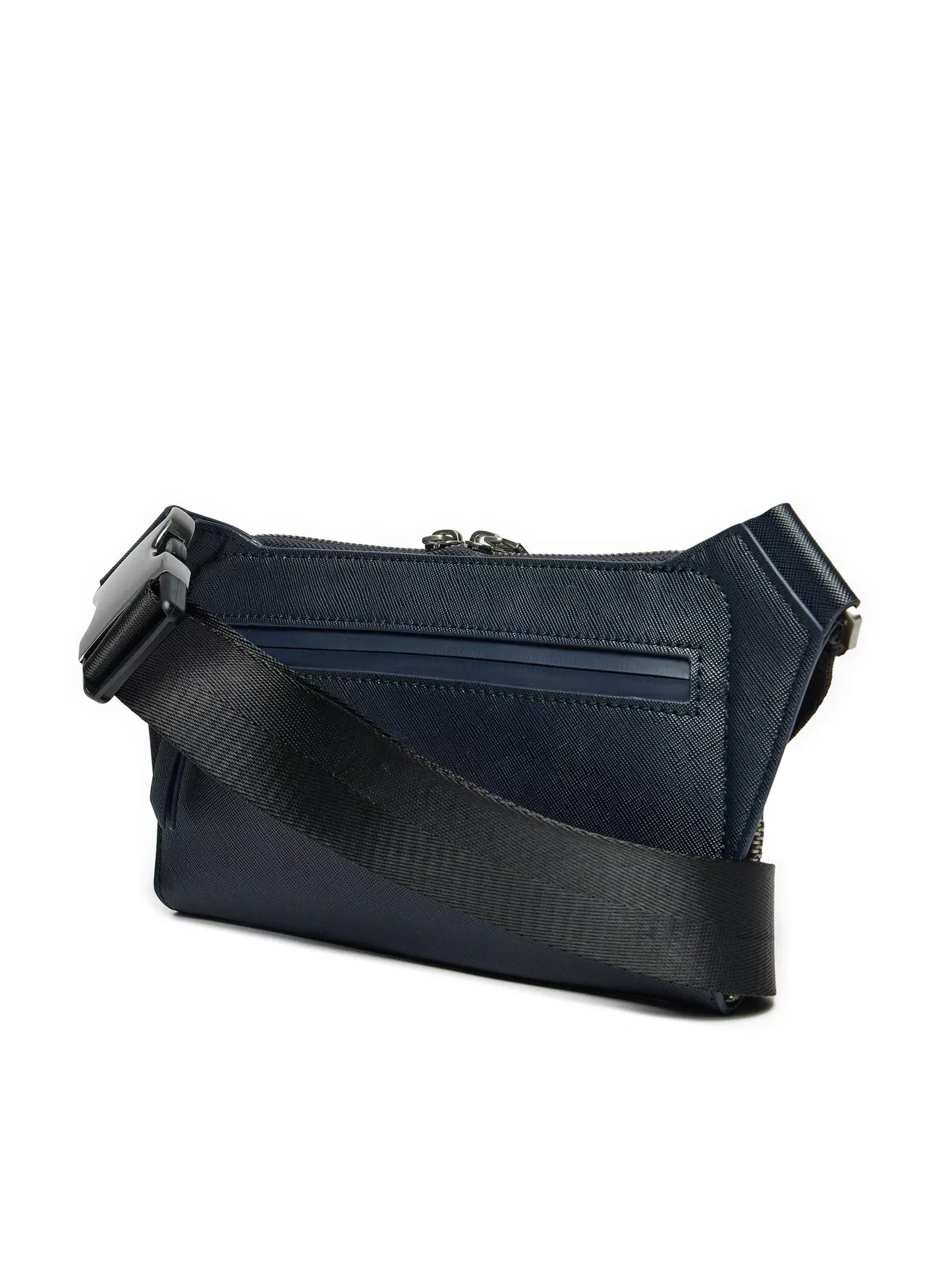 Guess Men’s Black Polyurethane Bag with Zip Closure – Stylish & Functional Everyday Carry