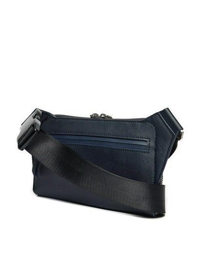 Guess Men’s Black Polyurethane Bag with Zip Closure – Stylish & Functional Everyday Carry