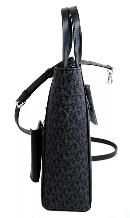 Michael Kors Women’s Black Print Handbag – Shoulder Strap, Button Closure & Inside Pocket | Fall/Winter Edition