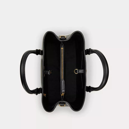 Ralph Lauren Signature Leather Handbag with Removable Shoulder Strap