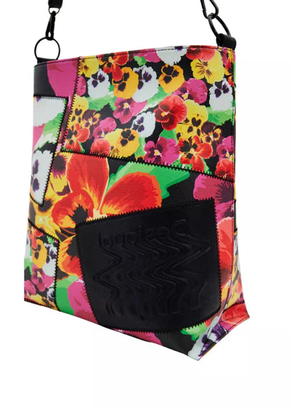 Desigual Black Handbag with Adjustable Strap & Sleek Logo Detail