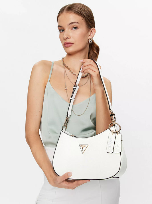 Guess Women’s White Faux Leather Handbag – Chic & Versatile Everyday Bag