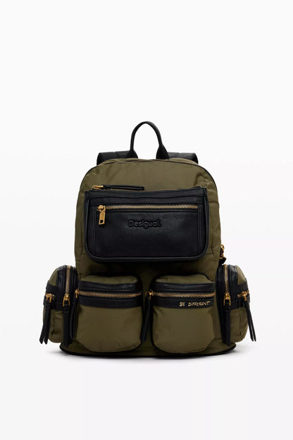 Desigual Women’s Green Rucksack – Fall/Winter Stylish Everyday Backpack
