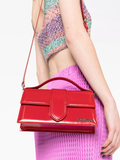Jacquemus Le Grand Bambino Red Leather Shoulder Bag – Designer Luxury Handbag