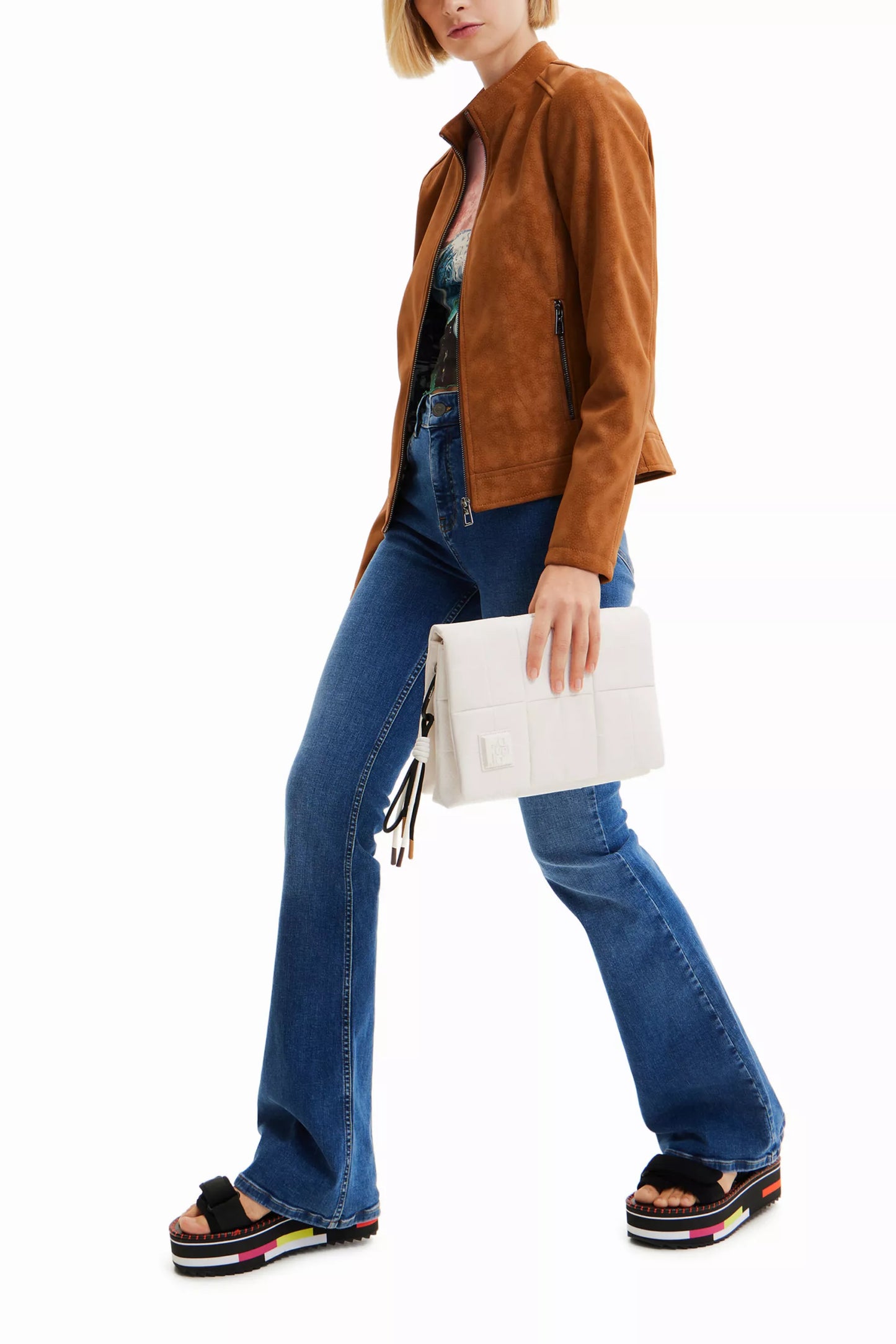 Desigual Women’s Beige Shoulder Bag – Minimalist Spring/Summer Essential