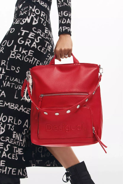 Desigual Red Handbag and Rucksack for Women