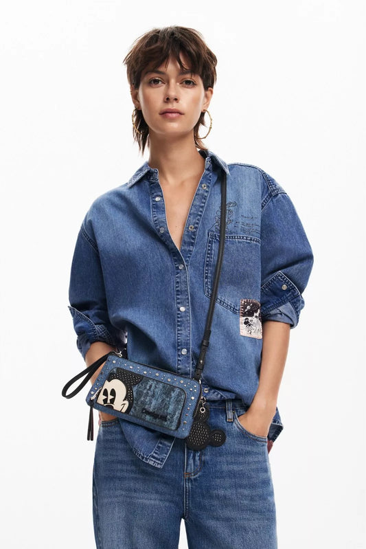 Desigual Women’s Blue Zip Shoulder Bag