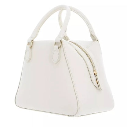 Valentino White Handbag with Dual Handles and Adjustable Shoulder Strap