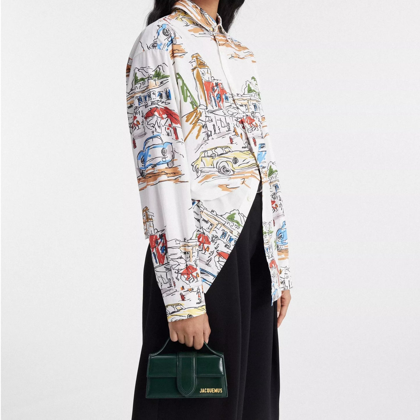 Jacquemus Green Leather Shoulder Bag – Designer Compact Luxury Handbag