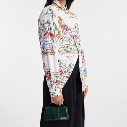 Jacquemus Green Leather Shoulder Bag – Designer Compact Luxury Handbag